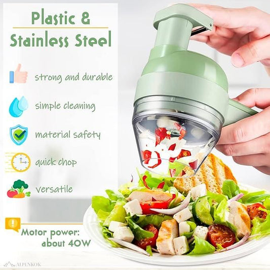 ChopMaster 4 in 1 Portable Electric Vegetable Cutter Set